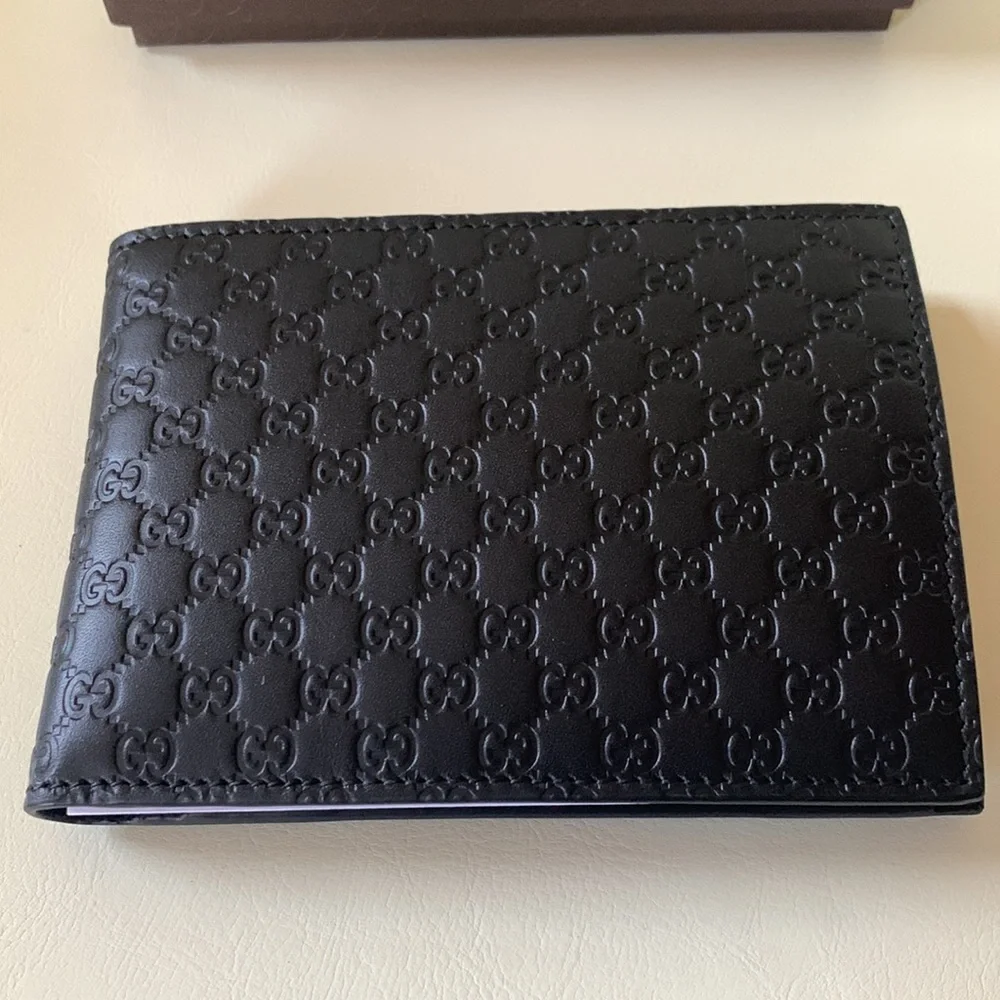 New Gucci GG Monogram Leather Wallet